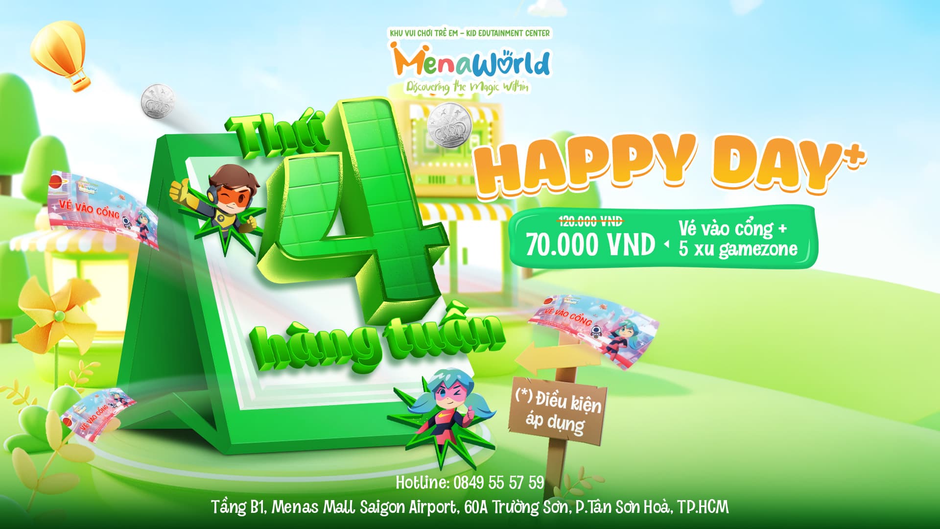 HAPPY WEDNESDAY - TIẾT KIỆM HƠN 40% VÉ VÀO CỔNG