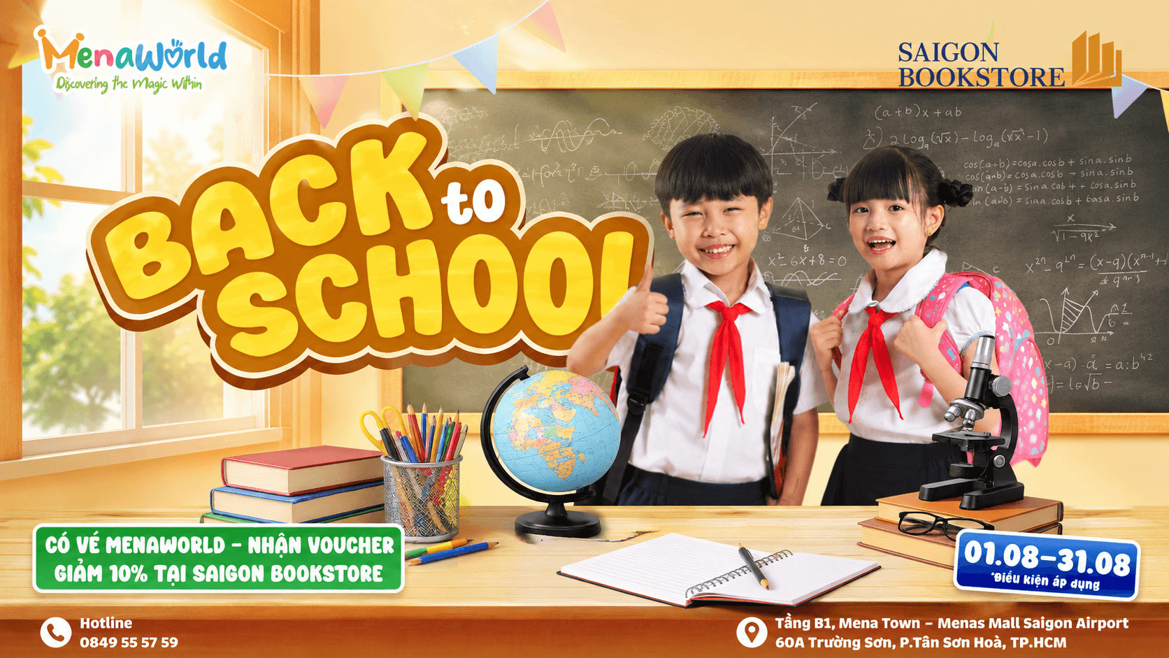 Back To School: Nhận voucher 10% tại Saigon Bookstore